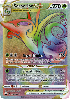Serperior VSTAR Hyper Rare - 196/195 - Silver Tempest - Holo - Card Cavern