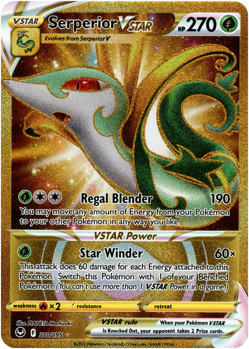 Serperior VSTAR Secret Rare - 210/195 - Silver Tempest - Holo - Card Cavern