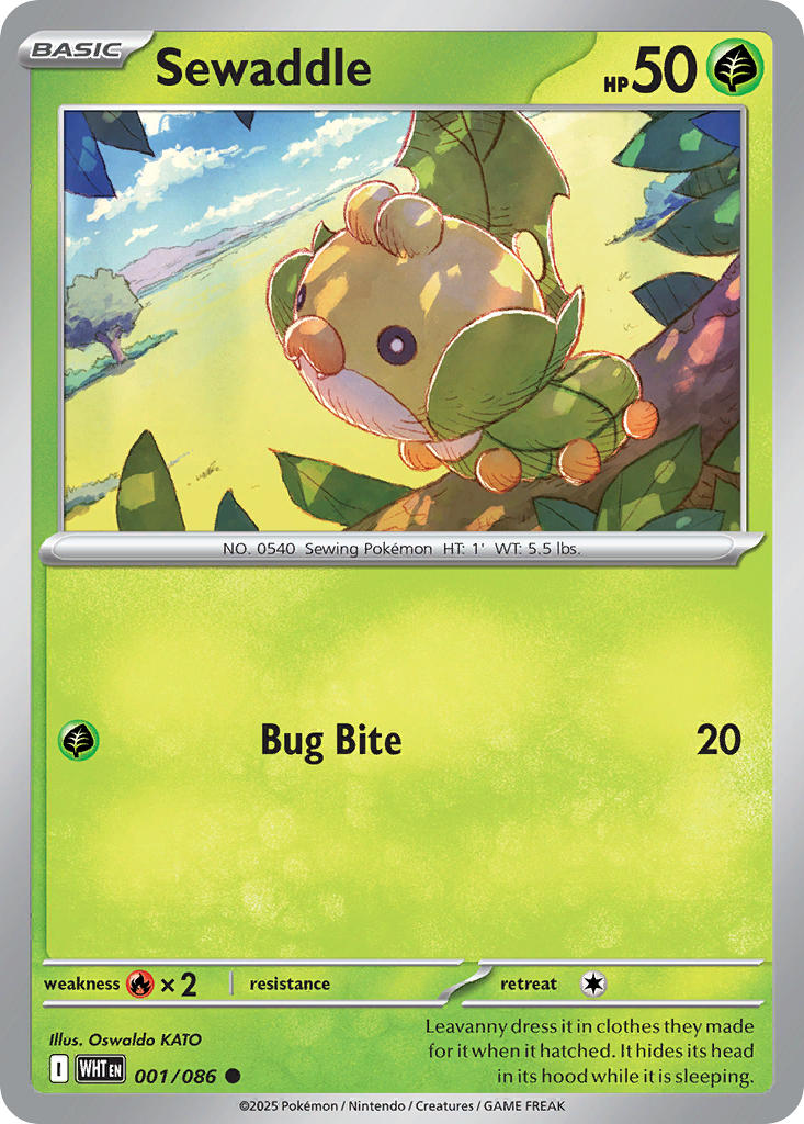 Sewaddle - 001/086 - White Flare - Card Cavern