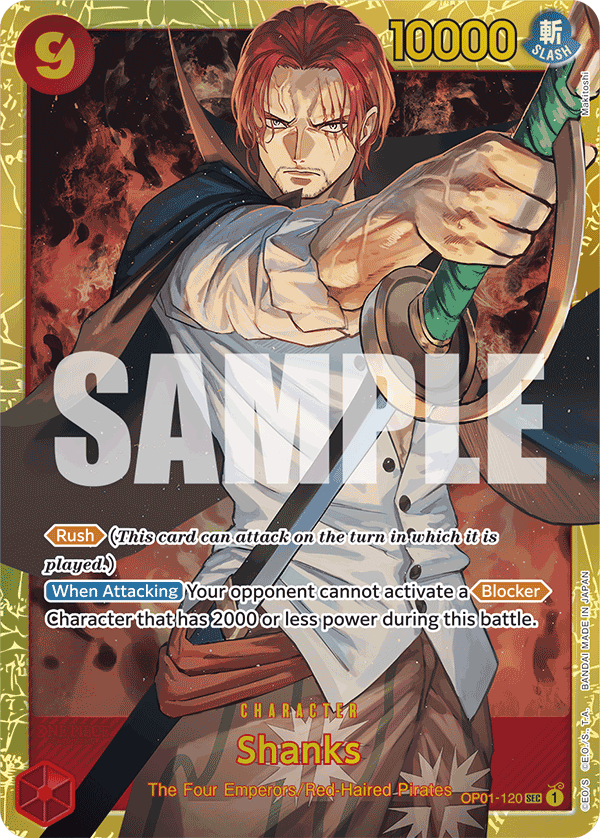 one piece card game reprint Shanks (Reprint) - OP01-120 SEC