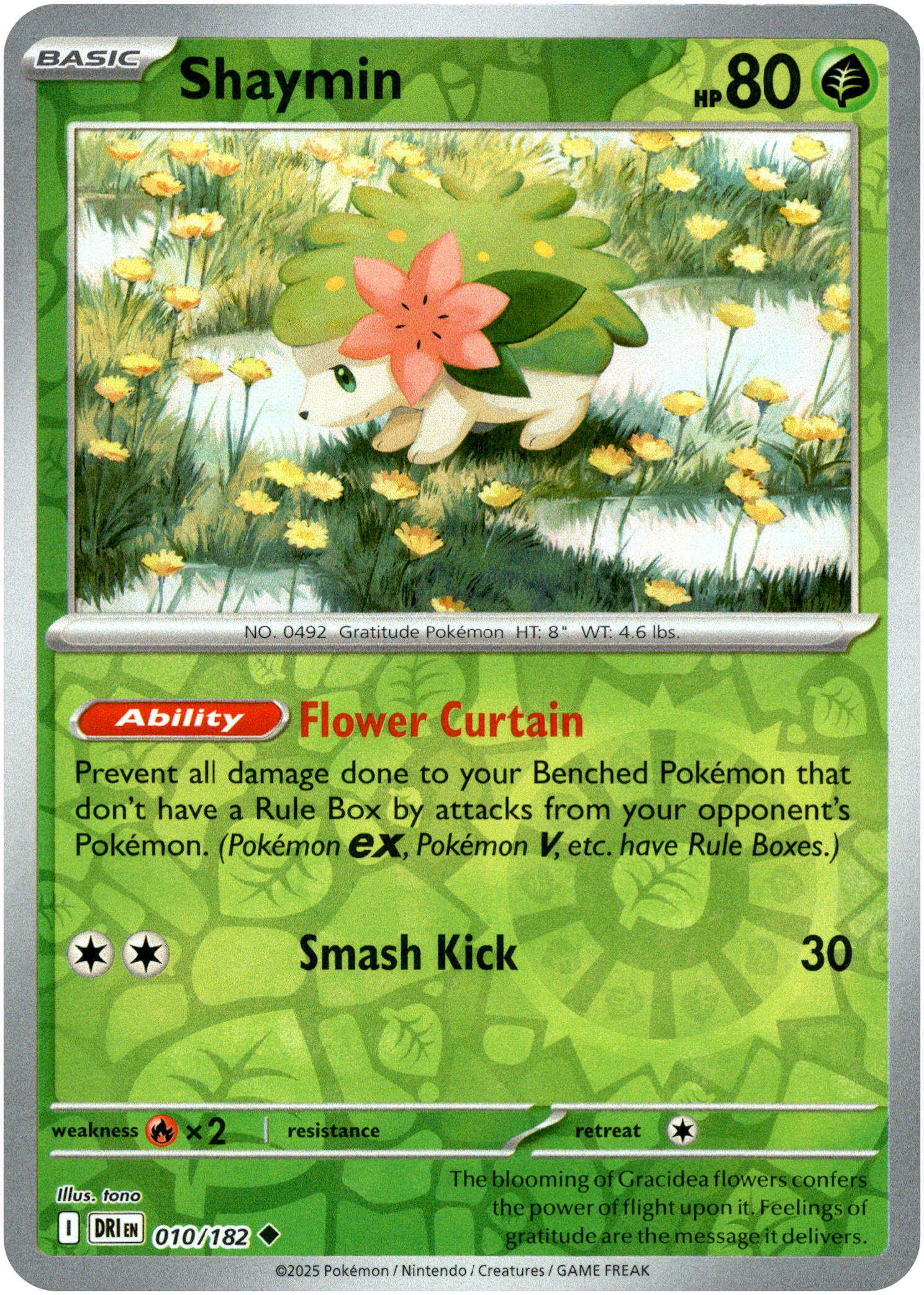 Shaymin - 010/182 - Destined Rivals - Reverse Holo - Card Cavern