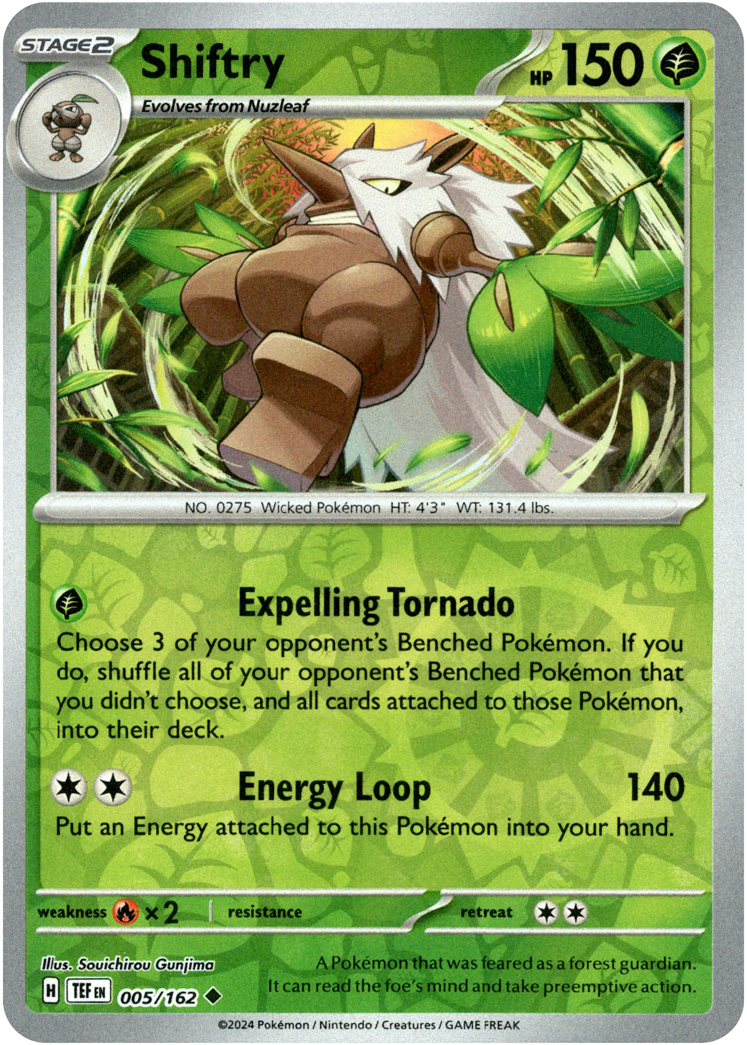 Shiftry - 005/162 - Temporal Forces - Reverse Holo - Card Cavern