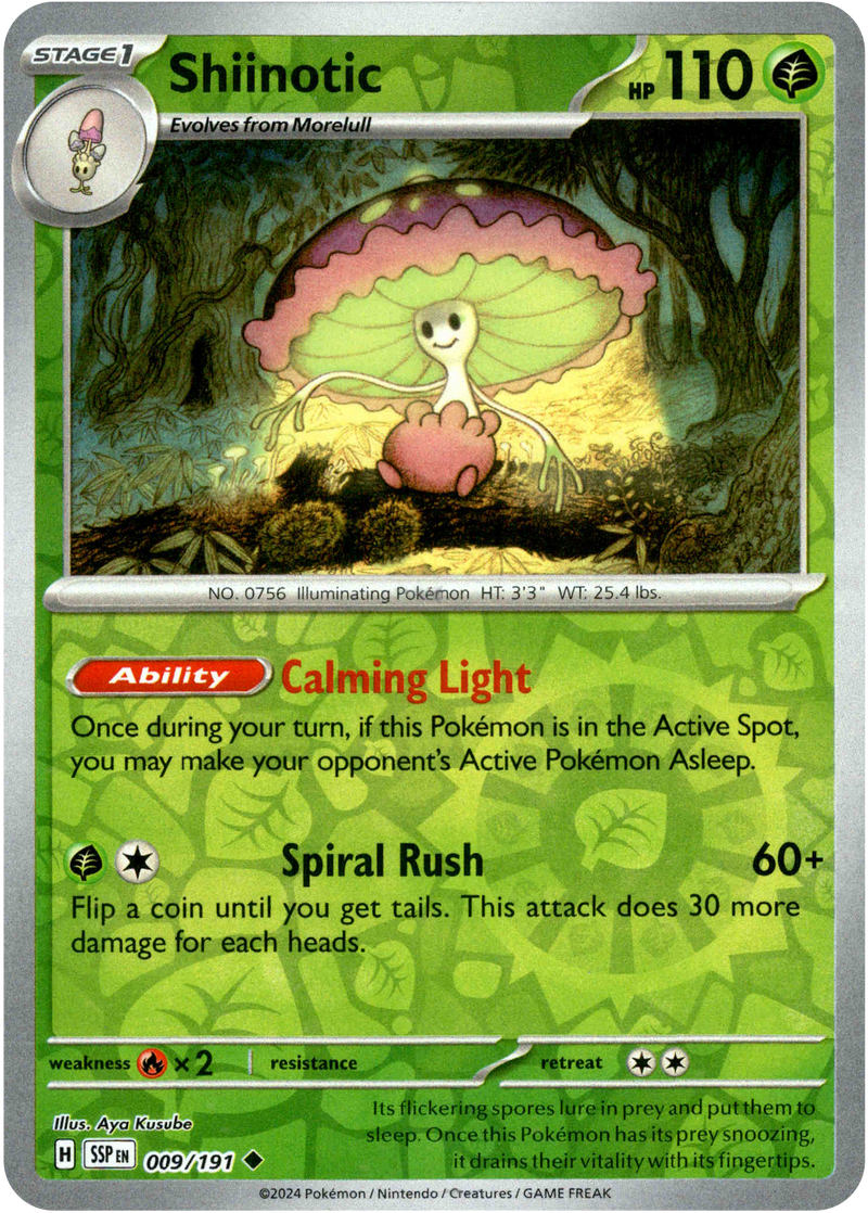 Shiinotic - 009/191 - Surging Sparks - Reverse Holo - Card Cavern