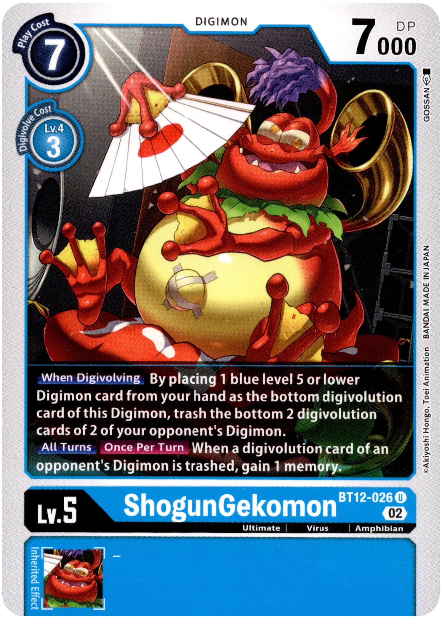 ShogunGenkomon - BT12-026 U - Across Time - Card Cavern