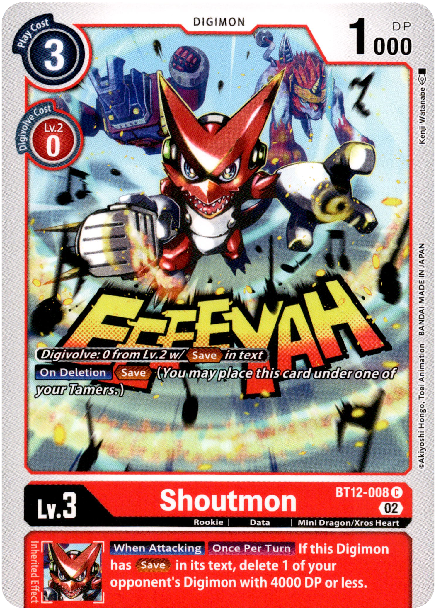 Shoutmon - BT12-008 C - Across Time - Card Cavern