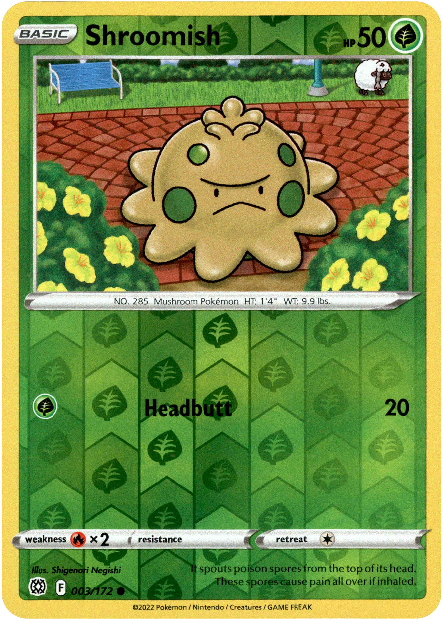 Shroomish - 003/172 - Brilliant Stars - Reverse Holo - Card Cavern