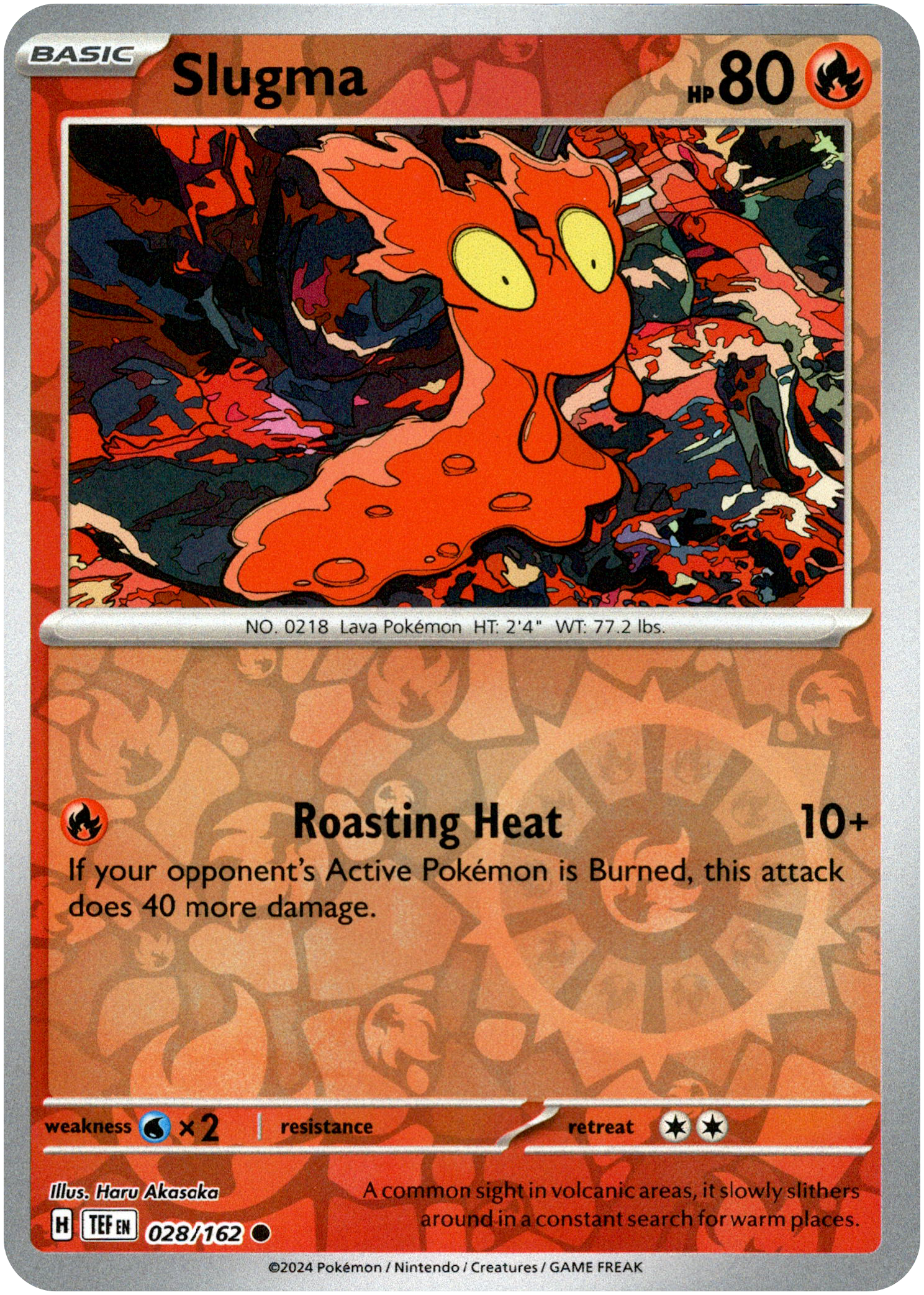 Slugma - 028/162 - Temporal Forces - Reverse Holo - Card Cavern