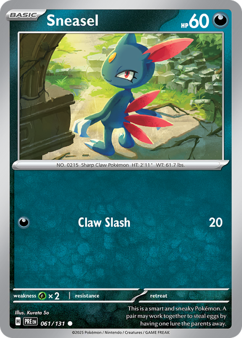 Sneasel - 061/131 - Prismatic Evolutions - Card Cavern
