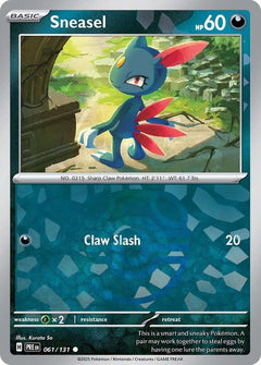 Sneasel (Master Ball Pattern) - 061/131 - Prismatic Evolutions - Holo - Card Cavern