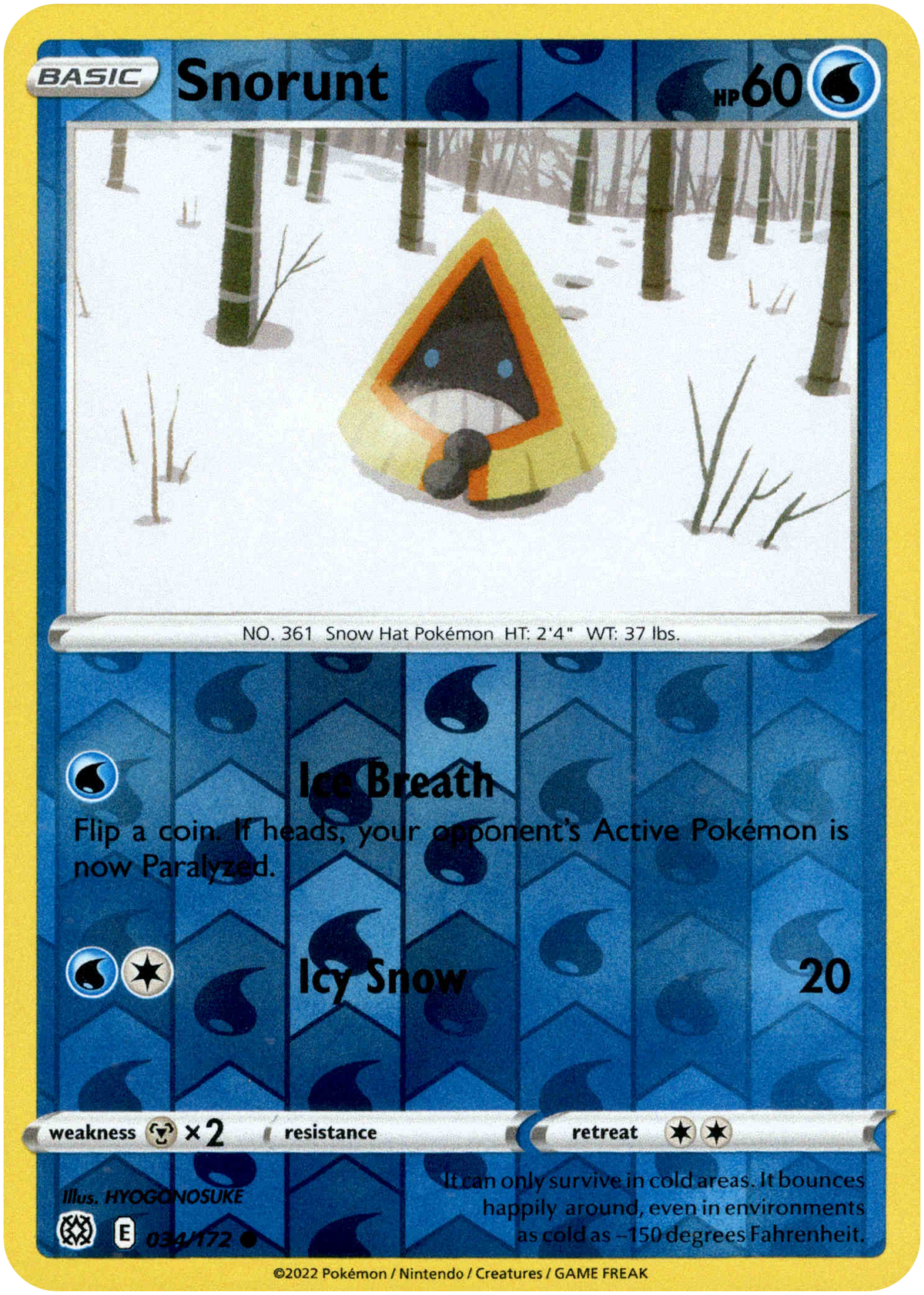 Snorunt - 034/172 - Brilliant Stars - Reverse Holo - Card Cavern