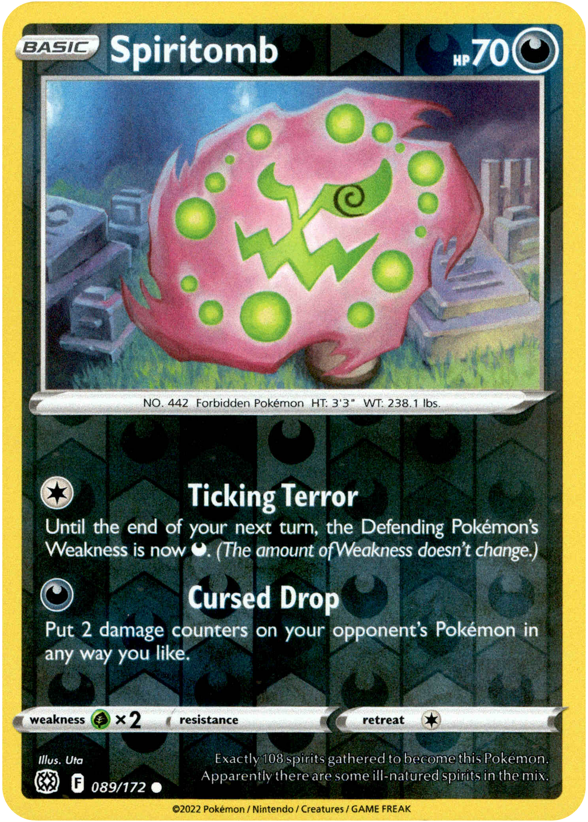 Spiritomb - 089/172 - Brilliant Stars - Reverse Holo - Card Cavern