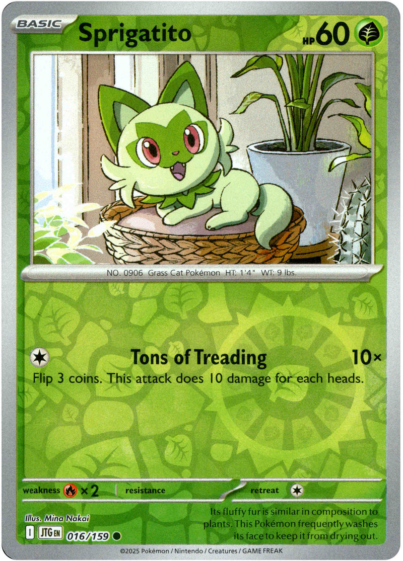 Sprigatito - 016/159 - Journey Together - Reverse Holo Sprigatito - 016/159 - Journey Together - Reverse Holo