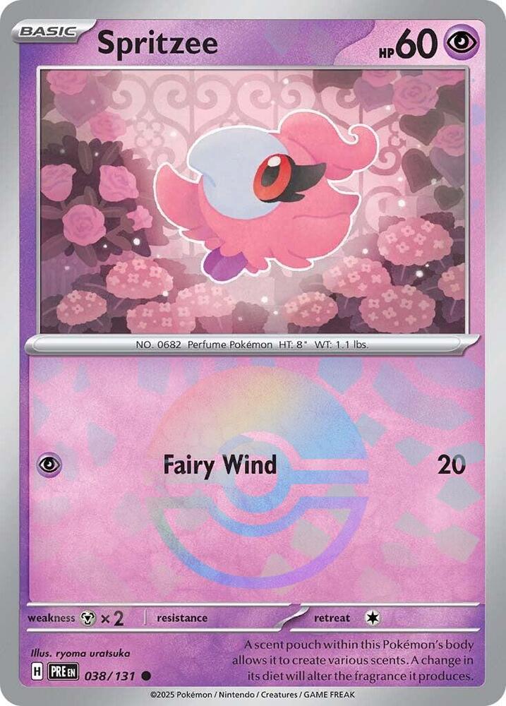 Spritzee (Poke Ball Pattern) - 038/131 - Prismatic Evolutions - Holo - Card Cavern