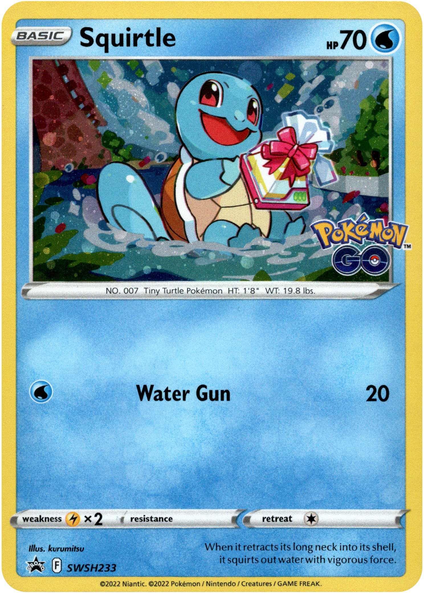 Squirtle - SWSH233 - Cosmos Holo -  Sword & Shield Promo - Card Cavern