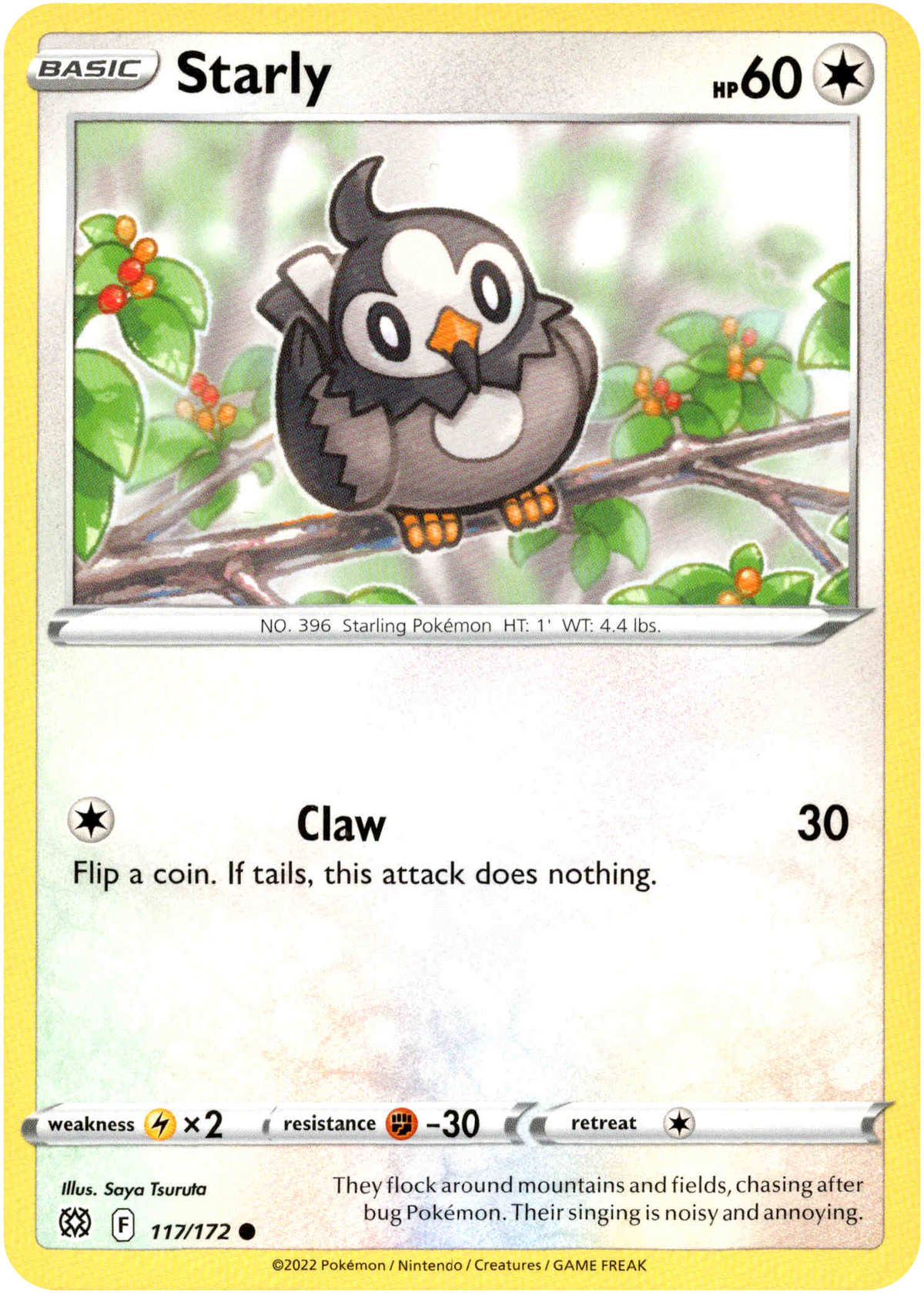 Starly - 117/172 - Brilliant Stars - Card Cavern