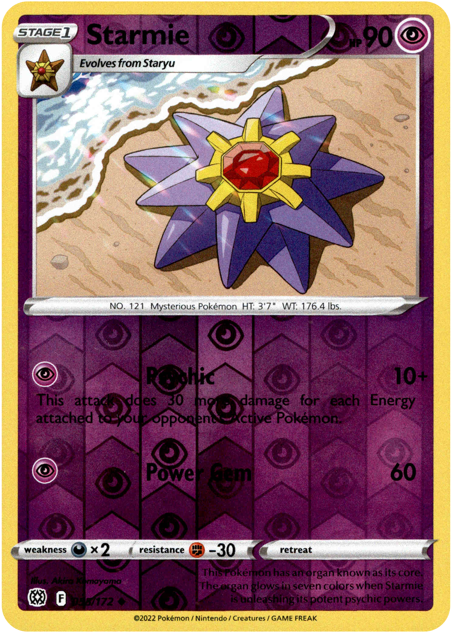 Starmie - 055/172 - Brilliant Stars - Reverse Holo - Card Cavern