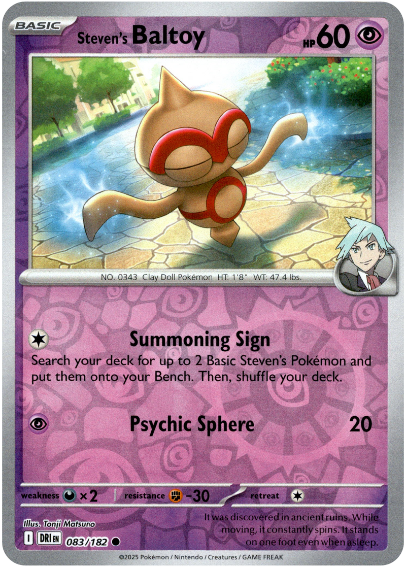 Steven's Baltoy - 083/182 - Destined Rivals - Reverse Holo - Card Cavern