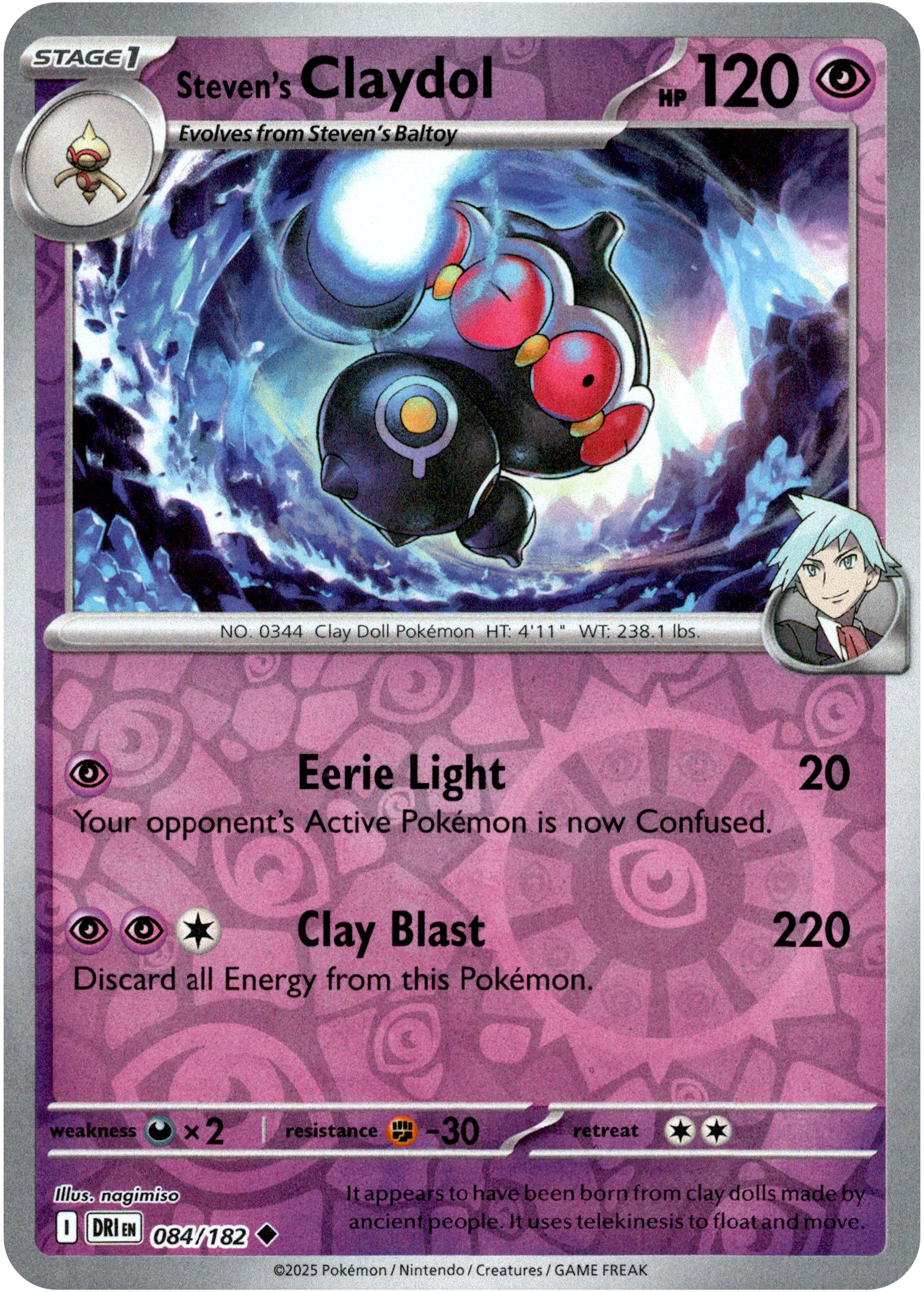 Steven's Claydol - 084/182 - Destined Rivals - Reverse Holo - Card Cavern