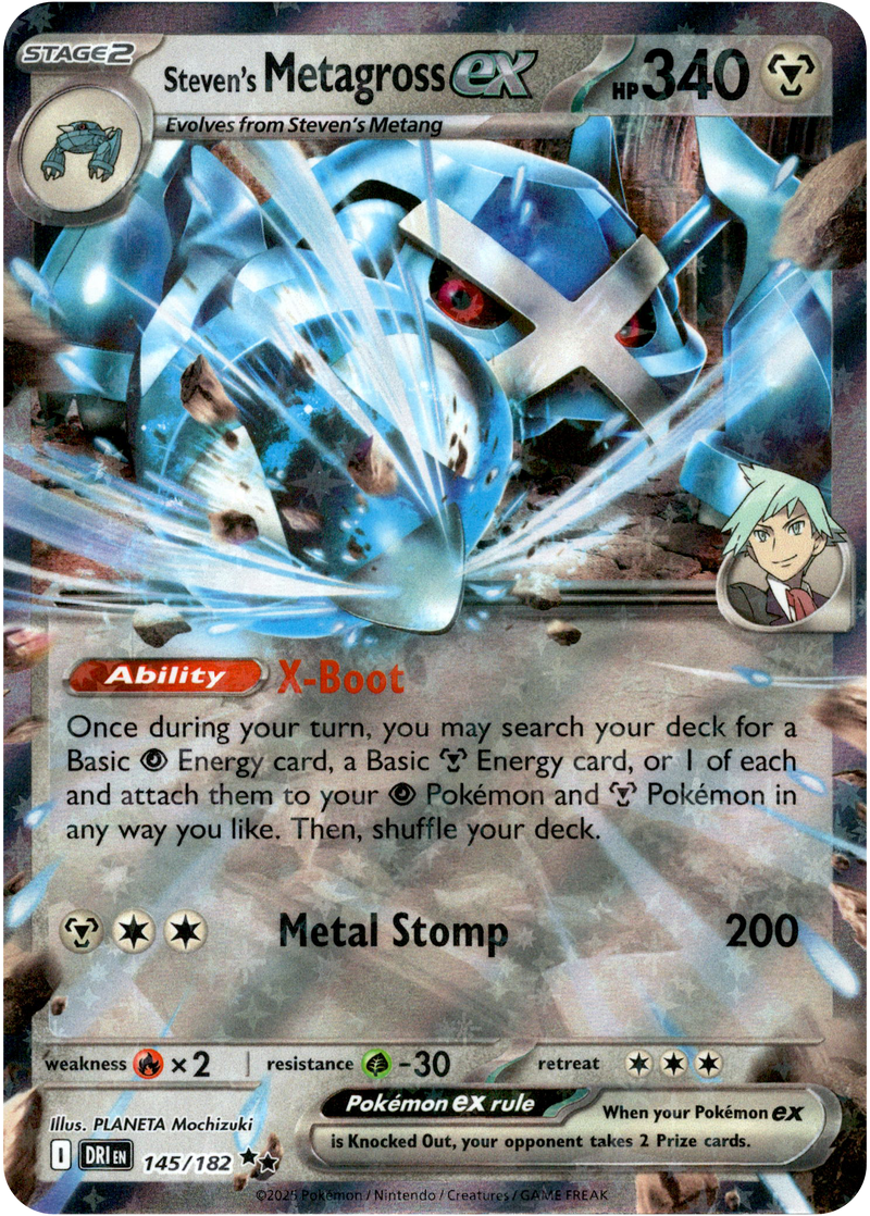 Steven's Metagross ex - 145/182 - Destined Rivals - Holo - Card Cavern