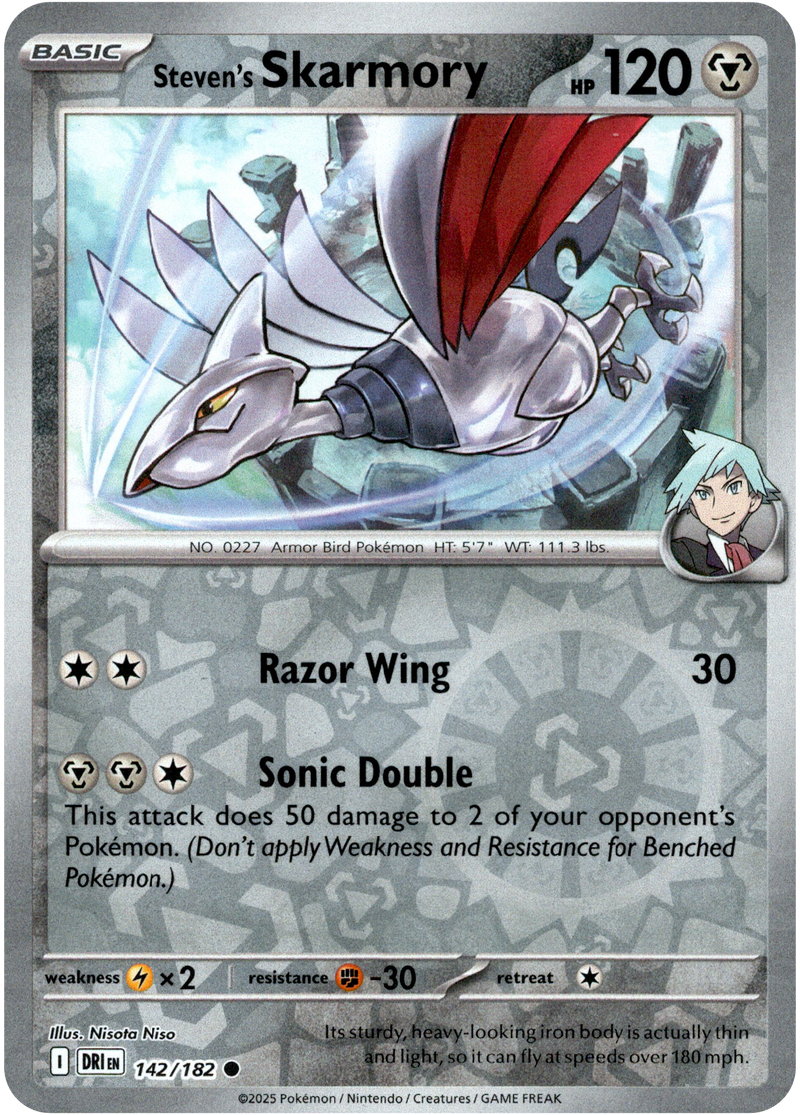 Steven's Skarmory - 142/182 - Destined Rivals - Reverse Holo - Card Cavern