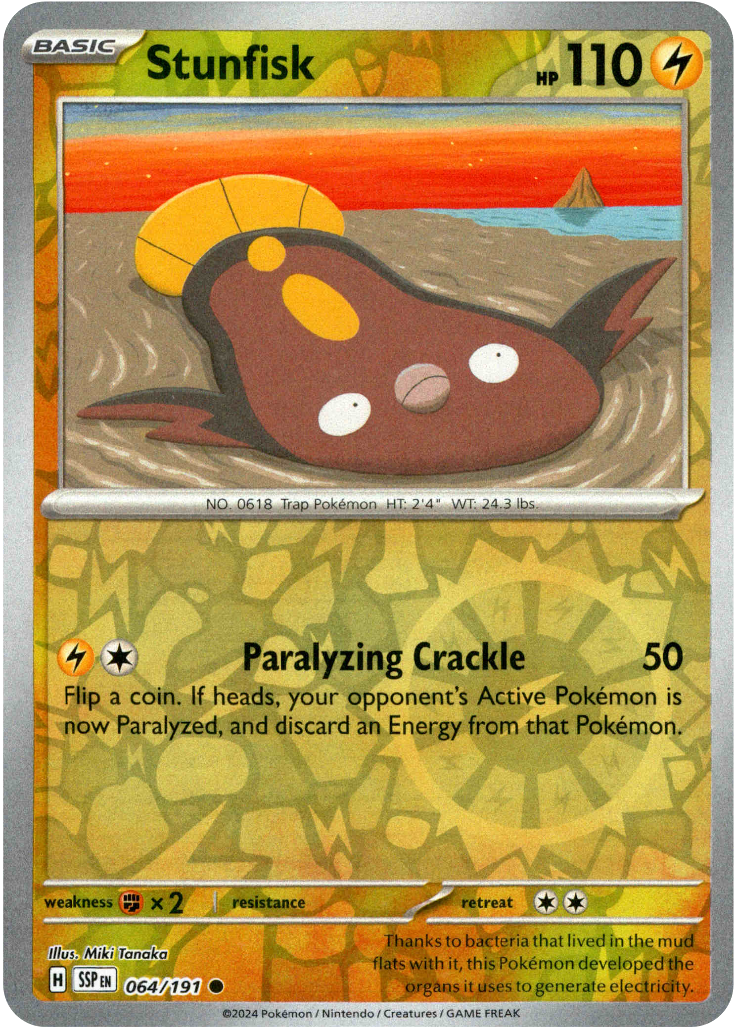 Stunfisk - 064/191 - Surging Sparks - Reverse Holo - Card Cavern