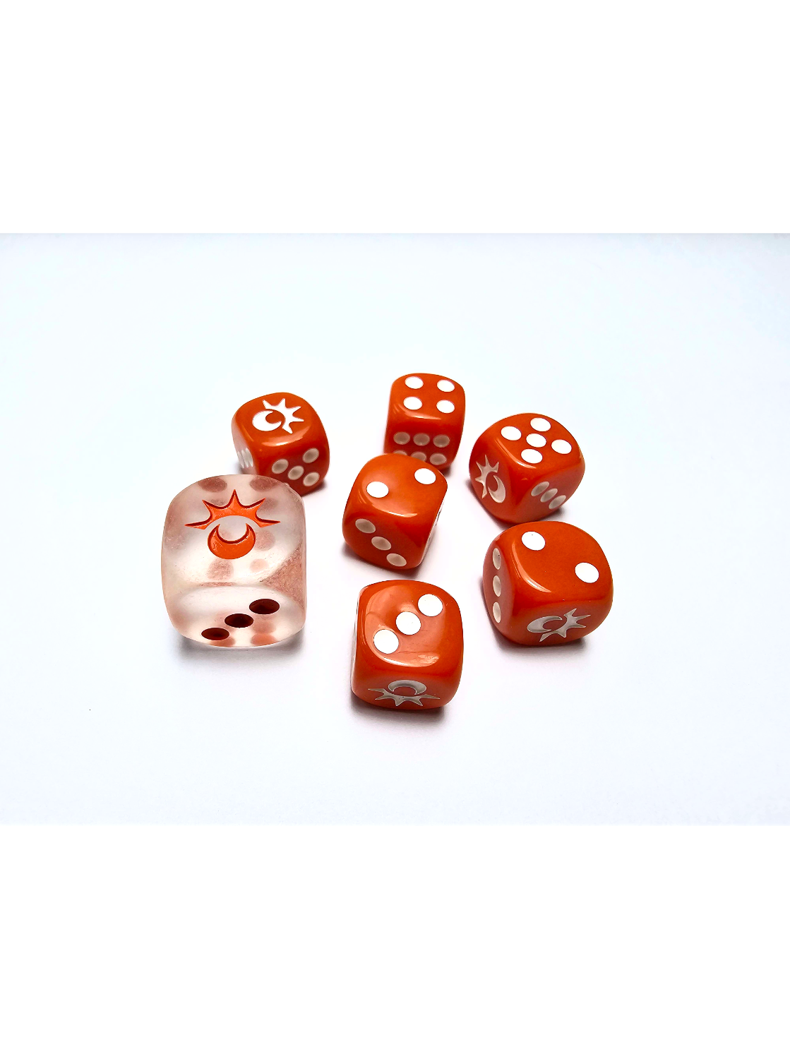 Sun & Moon - Sun ETB Dice - 6 Damage Counters and 1 Coin-Flip Die - Card Cavern