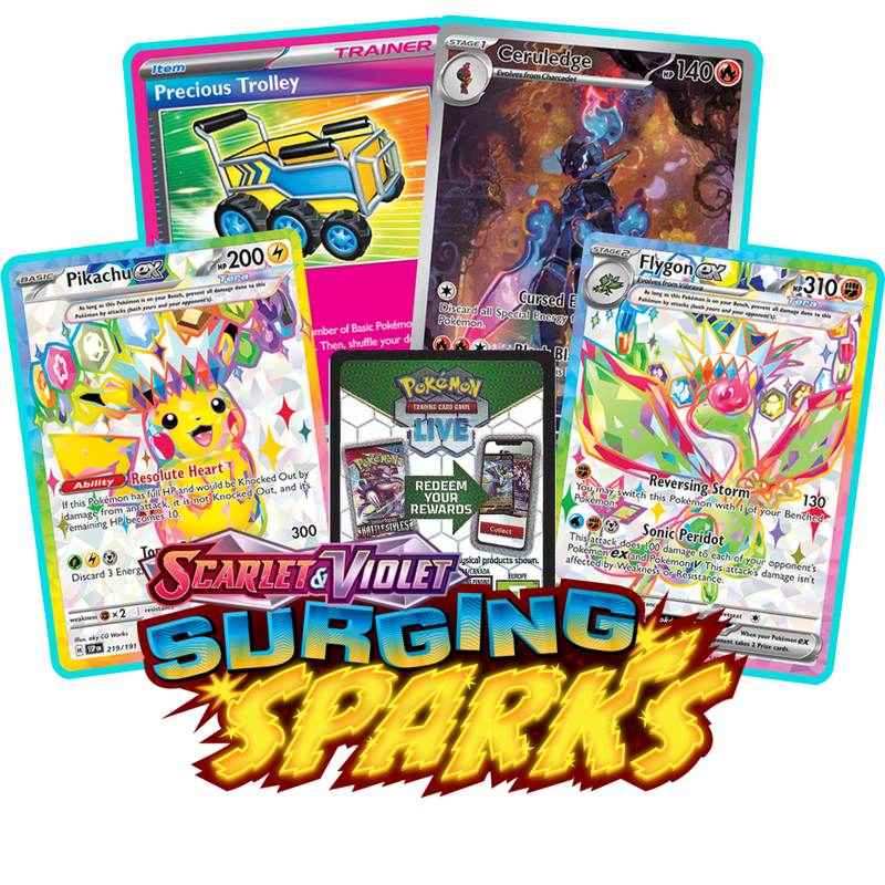 Surging Sparks PTCGL Code Card Cavern Trading Cards, LLC Surging Sparks PTCGL Code Card Cavern Trading Cards, LLC
