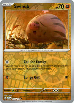 Swinub - 077/159 - Journey Together - Reverse Holo - Card Cavern