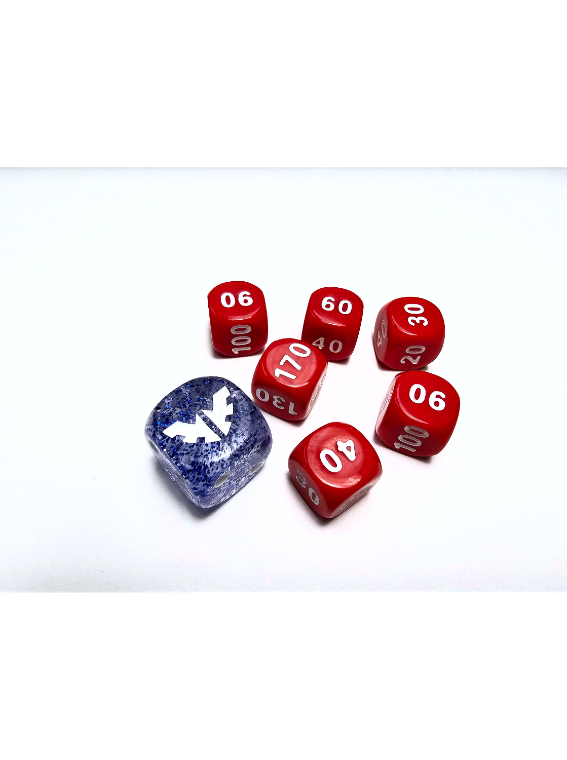 Sword & Shield - Red ETB Dice - 6 Damage Counters and 1 Coin-Flip Die - Card Cavern