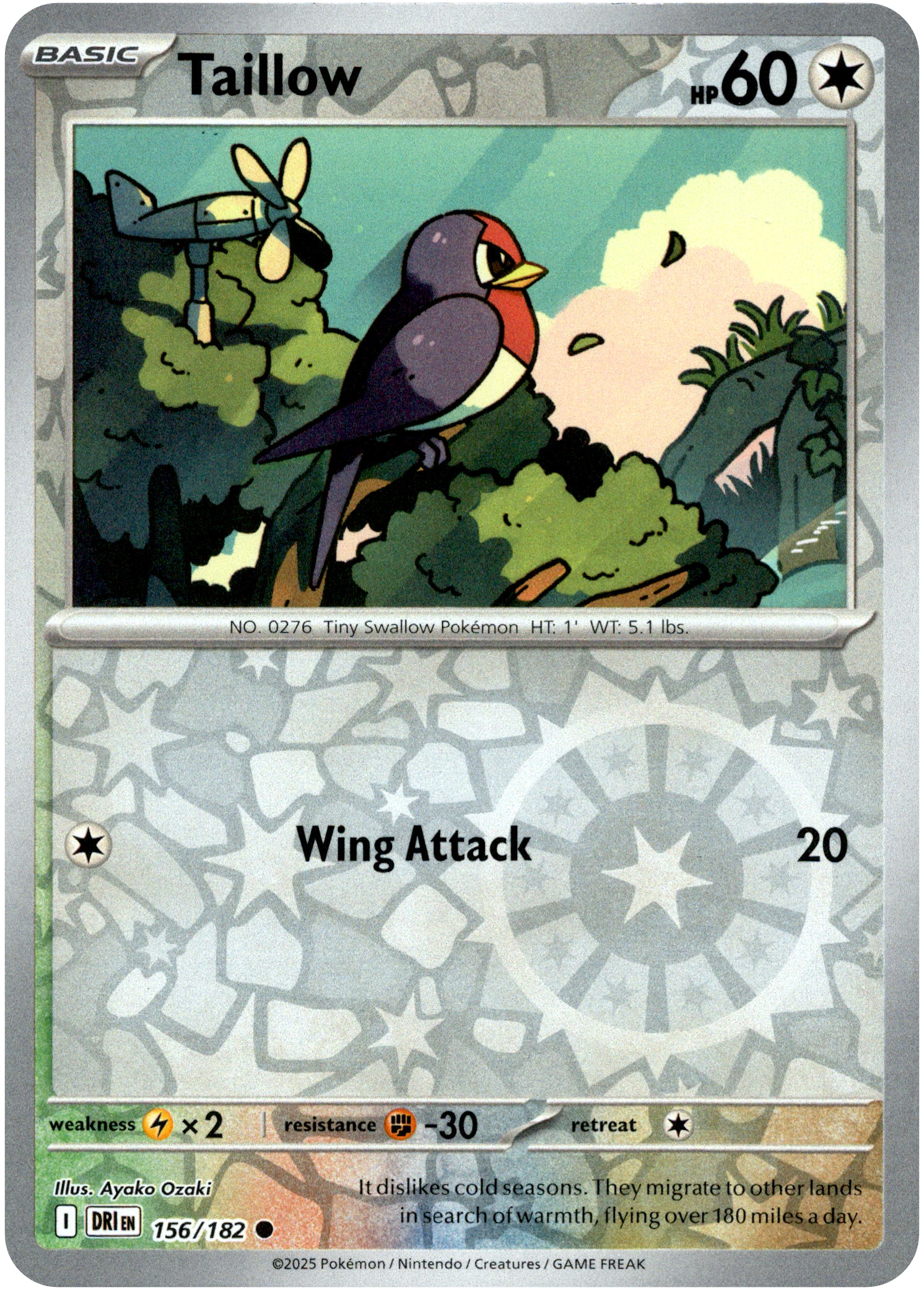 Taillow - 156/182 - Destined Rivals - Reverse Holo - Card Cavern