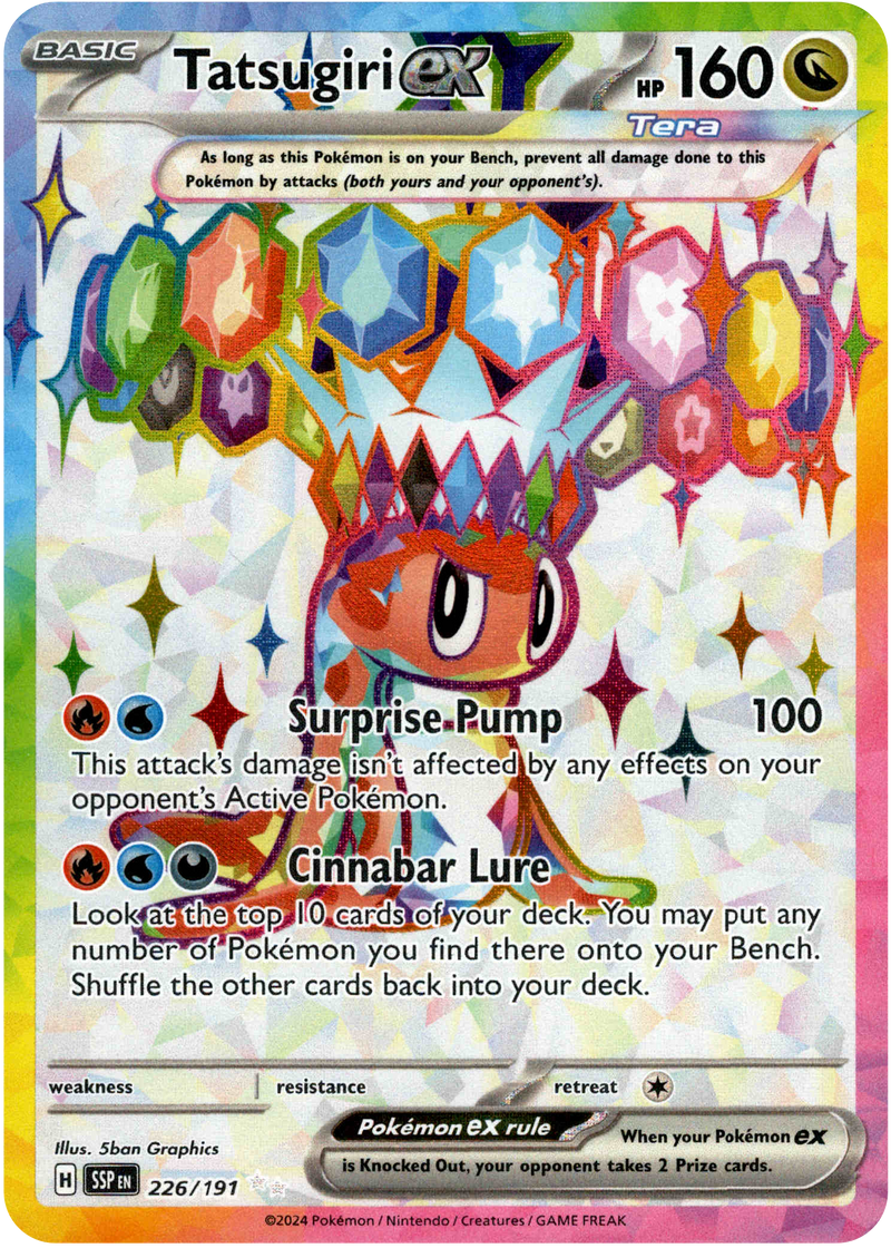 Tatsugiri ex - 226/191 - Surging Sparks - Holo Card Cavern Trading Cards, LLC Tatsugiri ex - 226/191 - Surging Sparks - Holo Card Cavern Trading Cards, LLC