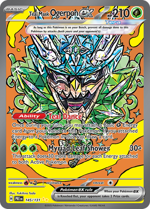 Teal Mask Ogerpon ex - 145/131 - Prismatic Evolutions - Holo - Card Cavern