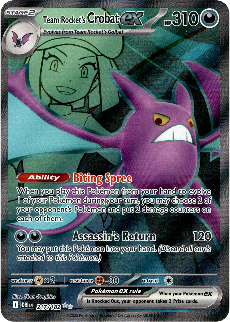 Team Rocket's Crobat ex - 217/182 - Destined Rivals - Holo – Card ...
