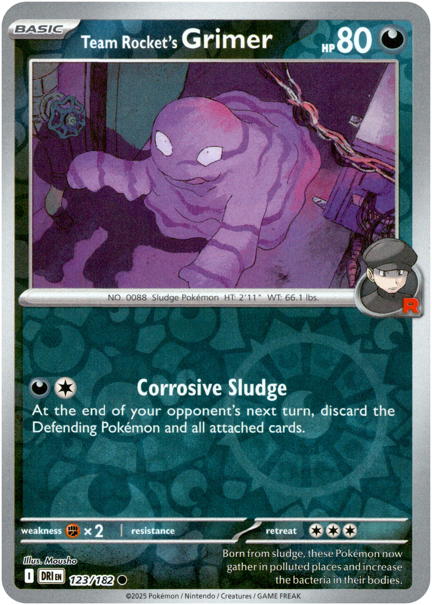 Team Rocket's Grimer - 123/182 - Destined Rivals - Reverse Holo - Card Cavern