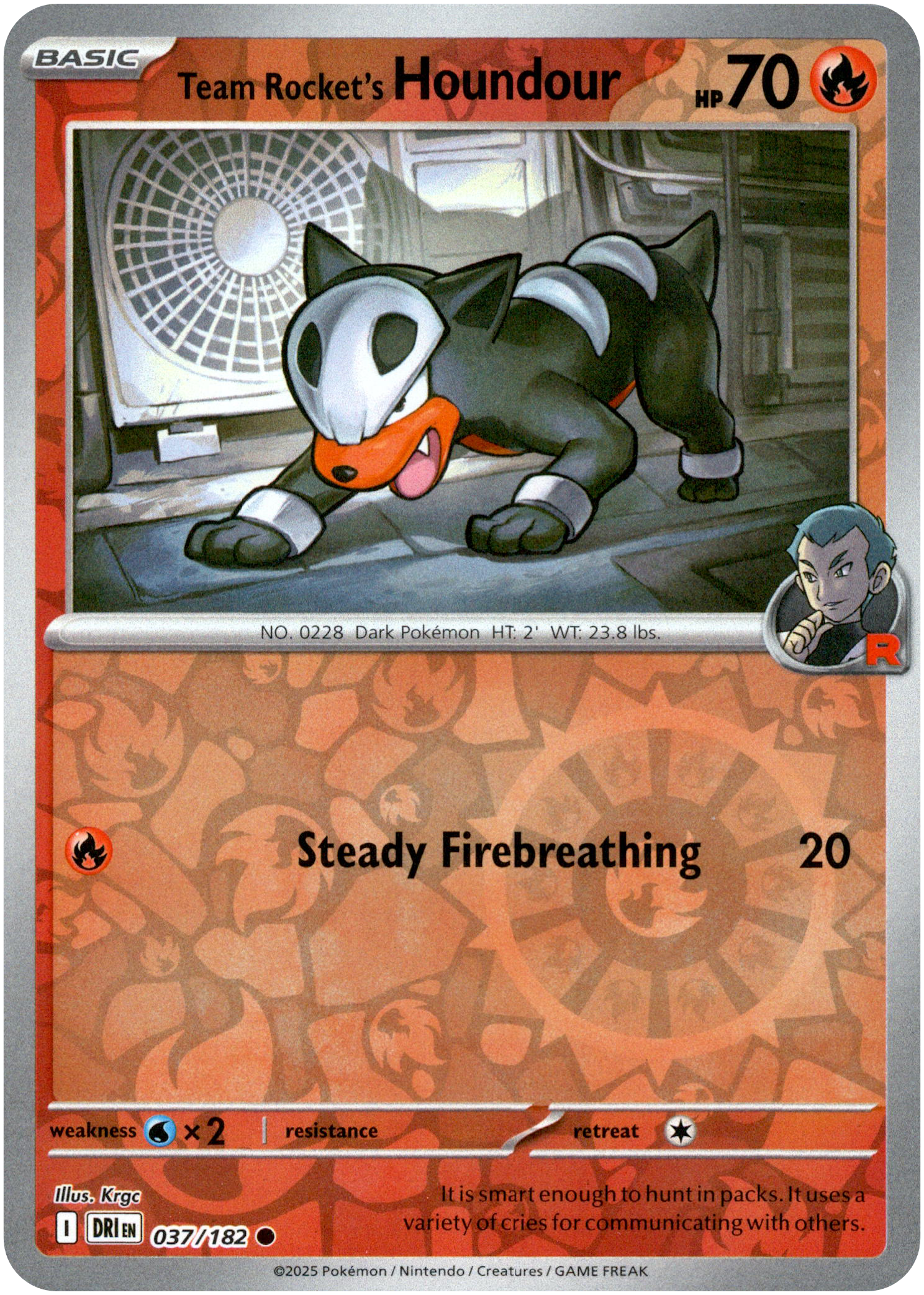Team Rocket's Houndour - 037/182 - Destined Rivals - Reverse Holo - Card Cavern