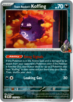 Team Rocket's Koffing - 125/182 - Destined Rivals - Reverse Holo - Card Cavern