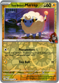 Team Rocket's Mareep - 072/182 - Destined Rivals - Reverse Holo - Card Cavern