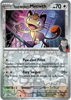 Team Rocket's Meowth - 149/182 - Destined Rivals - Reverse Holo - Card Cavern