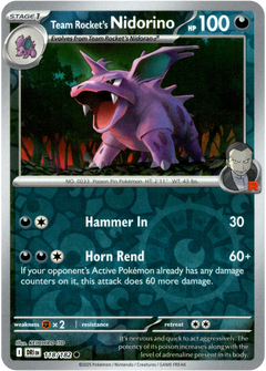 Team Rocket's Nidorino - 118/182 - Destined Rivals - Reverse Holo - Card Cavern