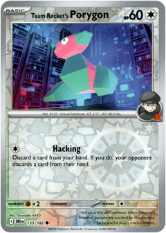 Team Rocket's Porygon - 153/182 - Destined Rivals - Reverse Holo - Card Cavern