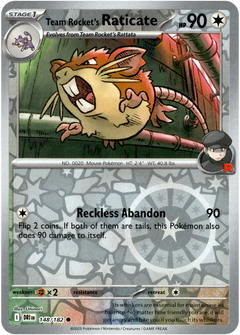 Team Rocket's Raticate - 148/182 - Destined Rivals - Reverse Holo - Card Cavern