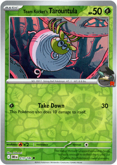 Team Rocket's Tarountula - 019/182 - Destined Rivals - Reverse Holo - Card Cavern