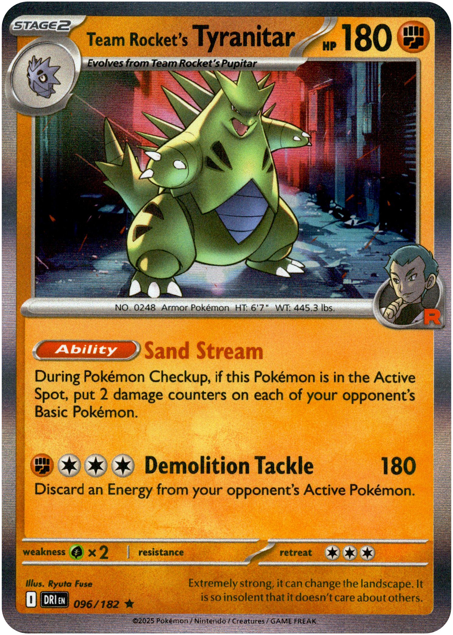 Team Rocket's Tyranitar - 096/182 - Destined Rivals - Holo - Card Cavern