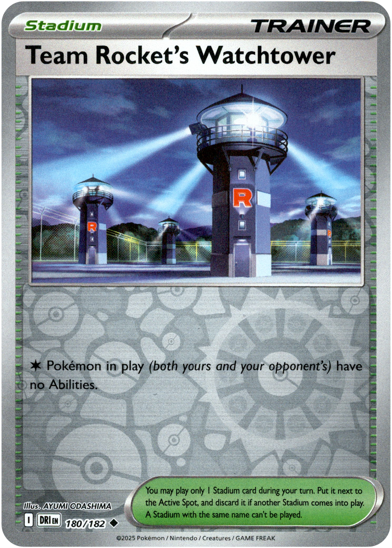 Team Rocket's Watchtower - 180/182 - Destined Rivals - Reverse Holo - Card Cavern