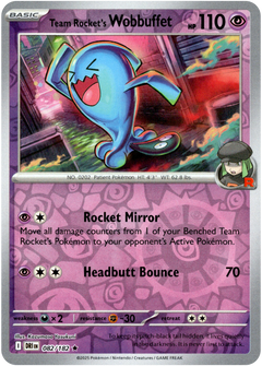 Team Rocket's Wobbuffet - 082/182 - Destined Rivals - Reverse Holo - Card Cavern