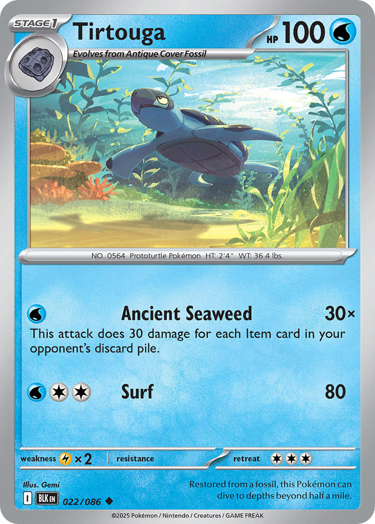 Tirtouga - 022/086 - Black Bolt - Card Cavern