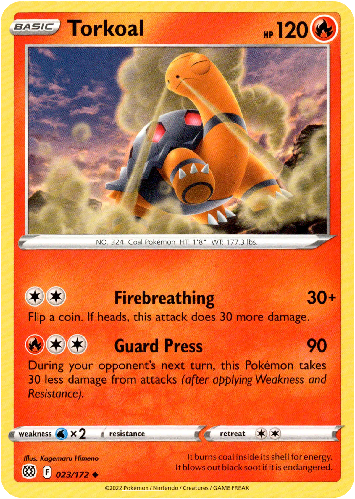 Torkoal - 023/172 - Brilliant Stars - Card Cavern