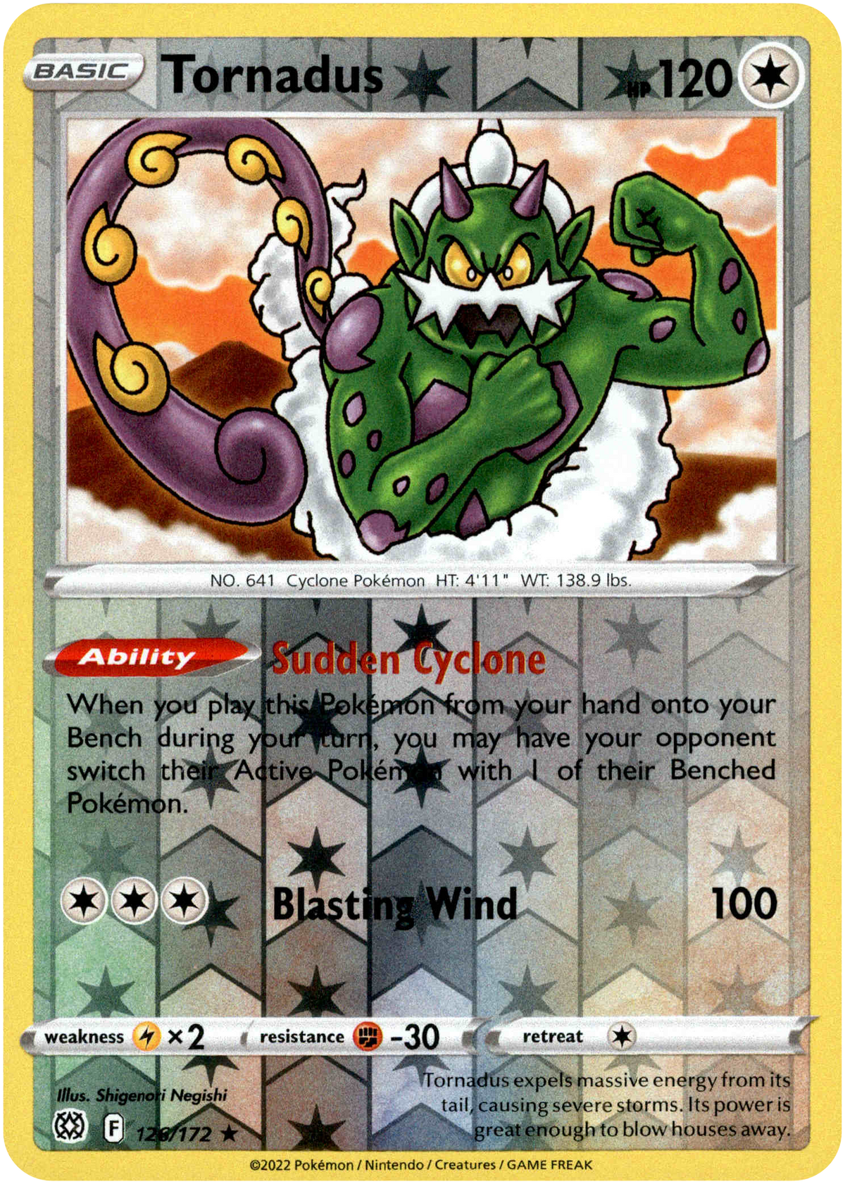 Tornadus - 126/172 - Brilliant Stars - Reverse Holo - Card Cavern