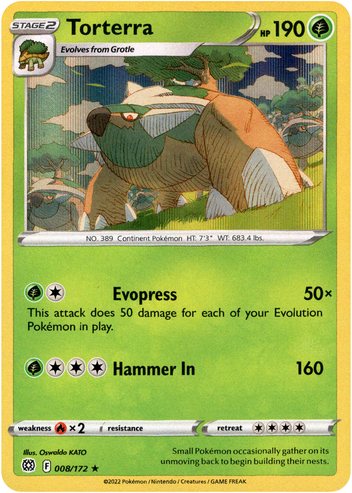 Torterra - 008/172 - Brilliant Stars - Holo - Card Cavern