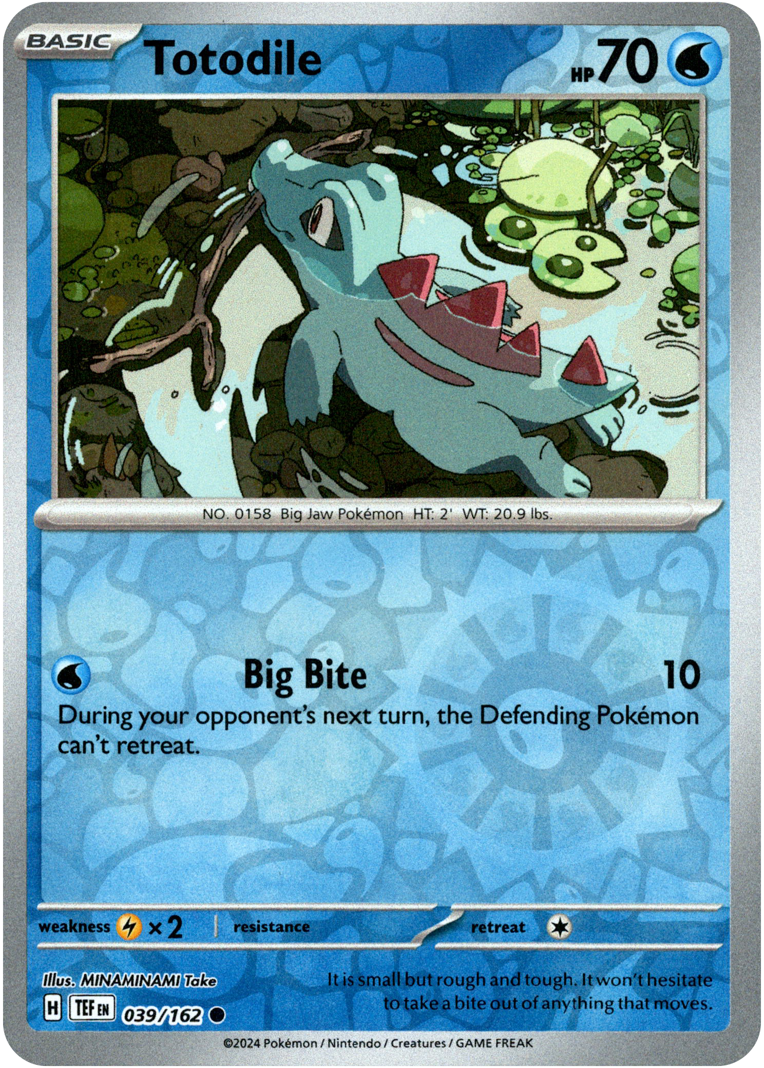 Totodile - 039/162 - Temporal Forces - Reverse Holo - Card Cavern